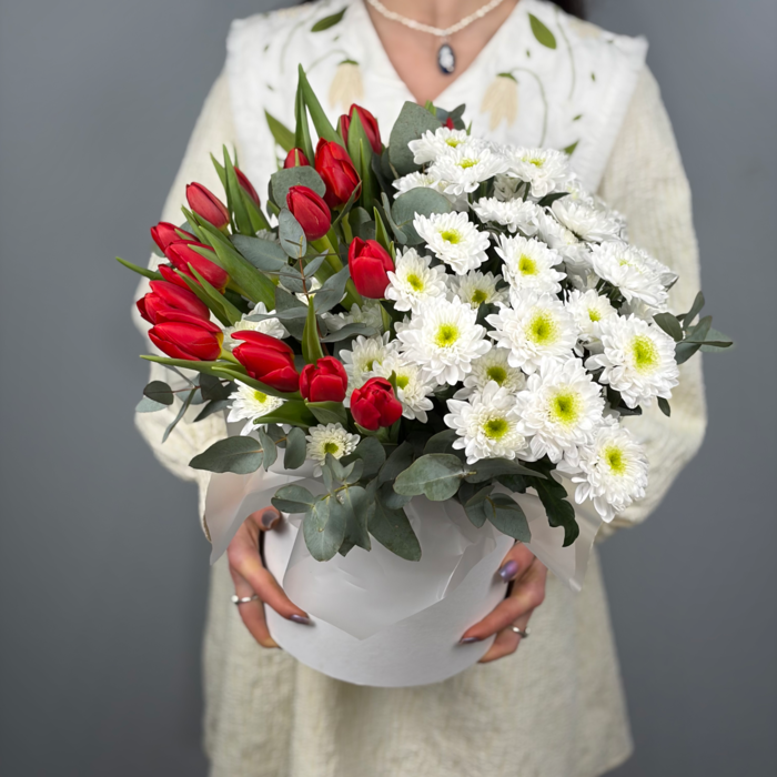 Цветы в коробке Переливы марта