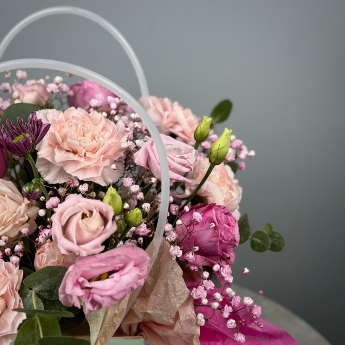 Цветы в коробке Розовая заря