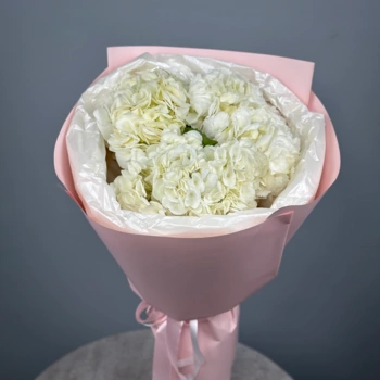 Букет из 3 белых гортензий