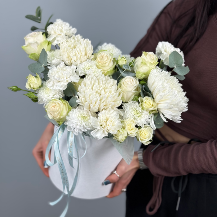 Цветы в коробке Тепло без слов