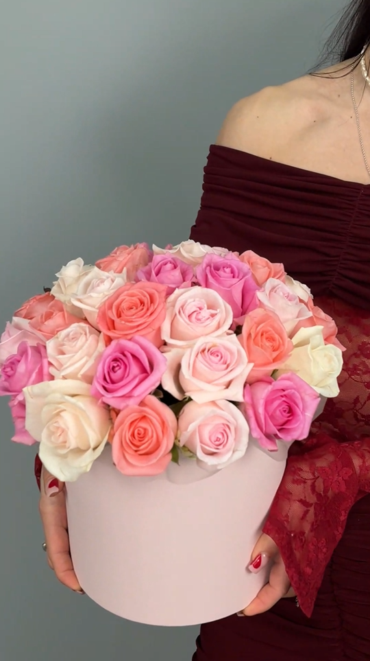 Цветы в коробке Безусловная любовь