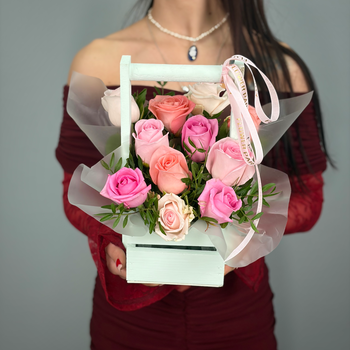 Цветы в ящике Цветочная валентинка №1