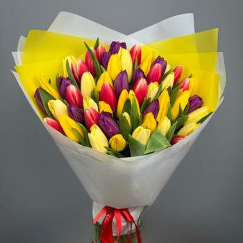 Букет из 51 тюльпанов микс