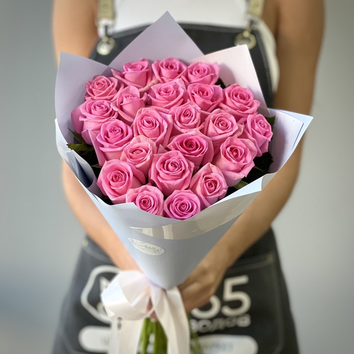 Букет из 1 розовой розы 40 см