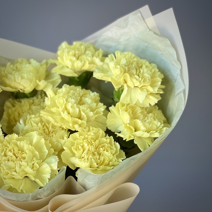 Букет из 11 желтых гвоздик