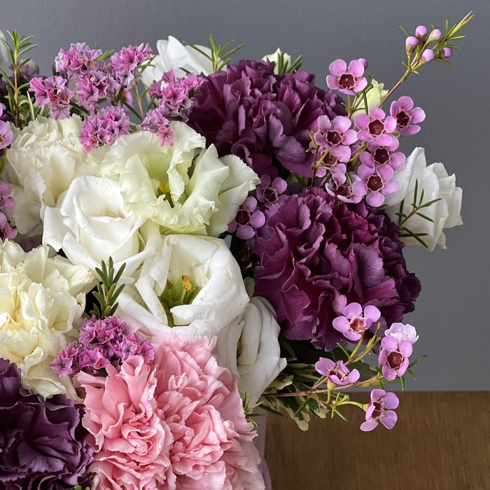 Цветы в коробке Валентинка