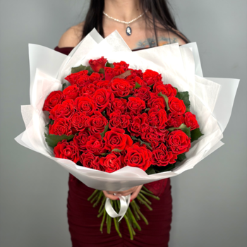 Букет из 41 красной розы Эль-торо 50 см