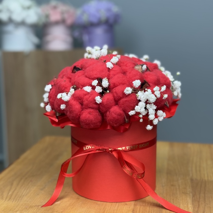 Цветы в коробке Хлопковый рай