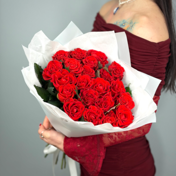 Букет из 21 красной розы Эль-торо 50 см