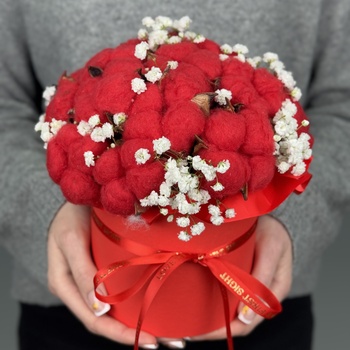 Цветы в коробке Хлопковый рай