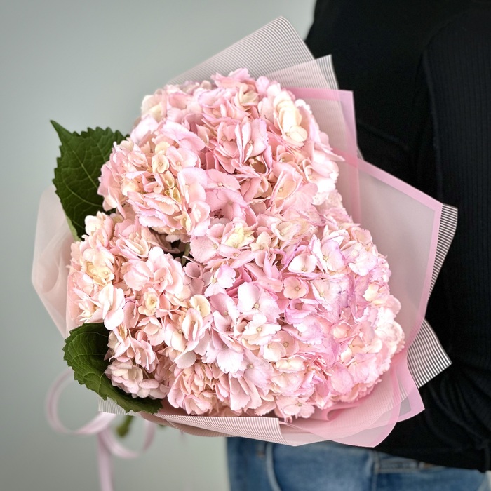 Букет из 3 розовых гортензий