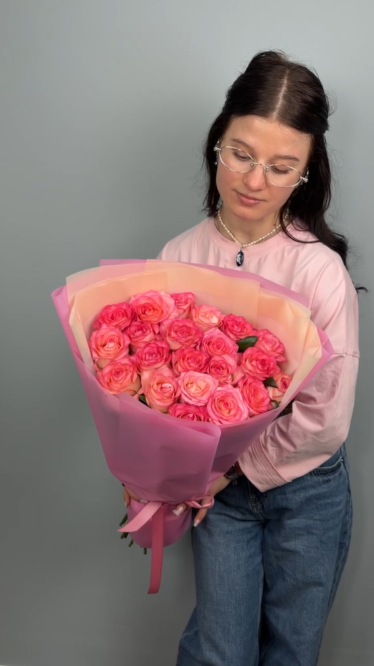 Букет из 21 розы Джумилия 50 см