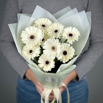 Букет из 11 белых гербер