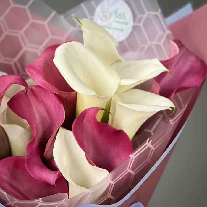 Букет из 15 калл микс Букет из 15 калл микс