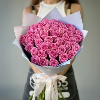 Букет из 41 розовой розы 50 см