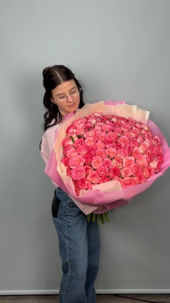 Букет из 201 розы Джумилия 50 см
