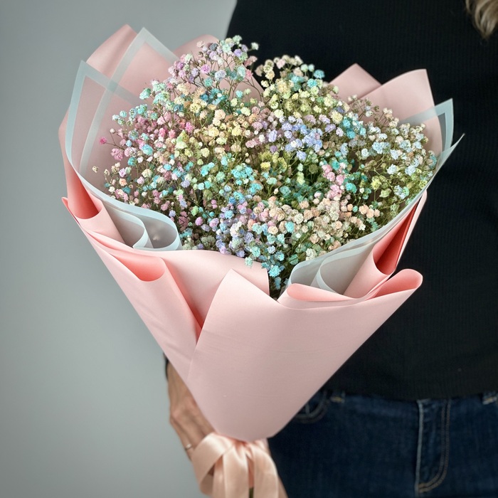 Букет из 7 цветных гипсофил