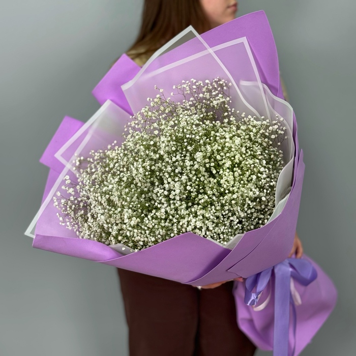 Букет из 25 белых гипсофил